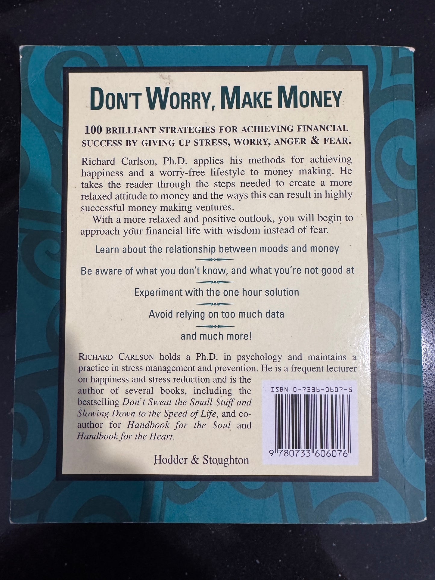 Don't Worry, Make Money- RICHARD CARLSON PHD