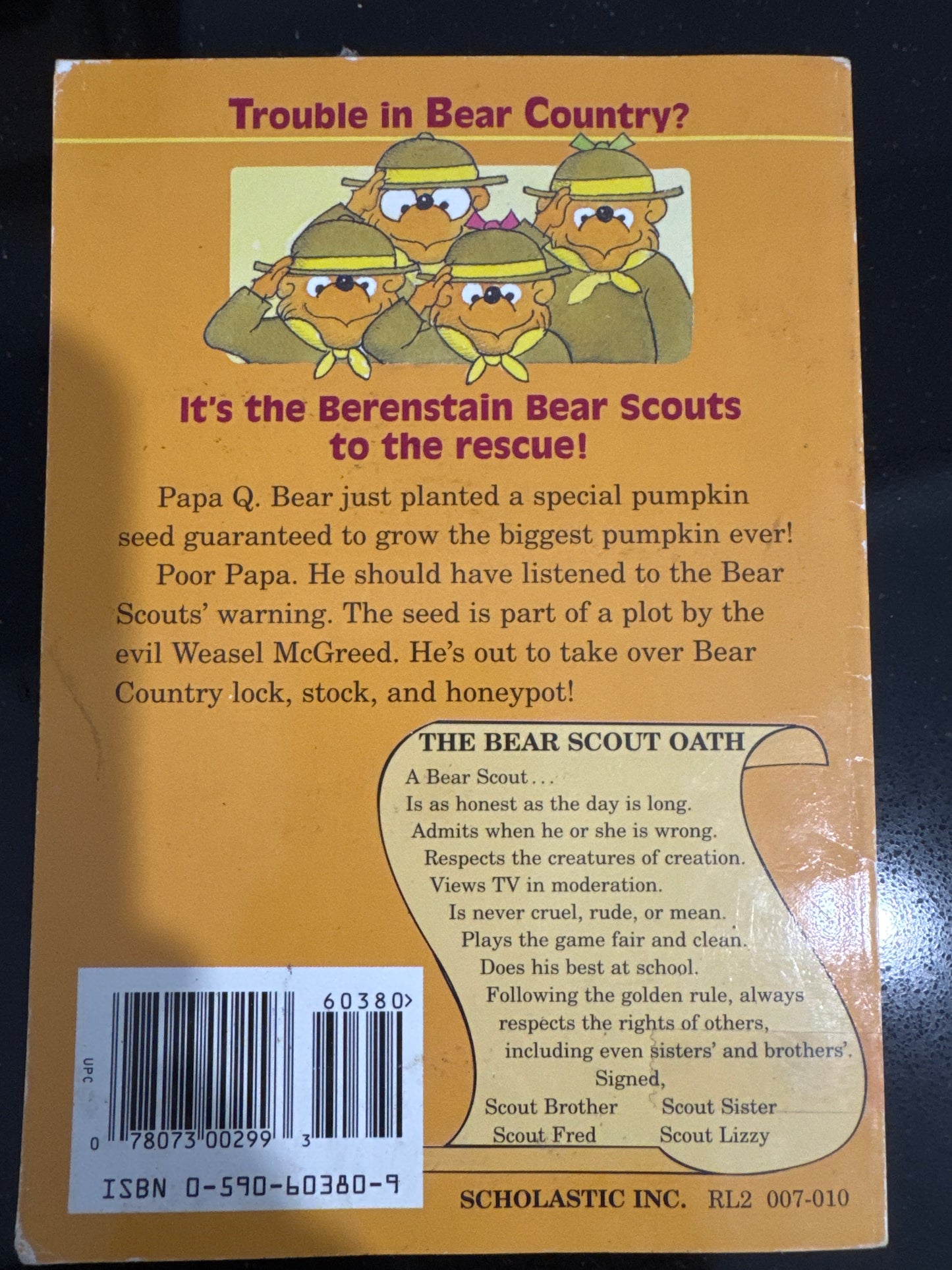 The Berenstain Bear Scouts and the Humongous Pumpkin